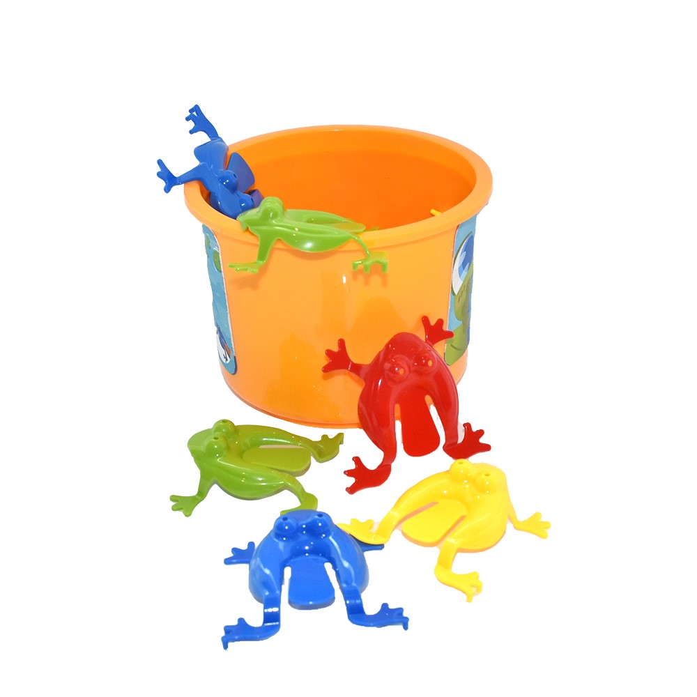 5 Grenouilles Mécaniques Sauteuses - Jouet éducatif Pour Enfants, Plastique, Remontage Manuel