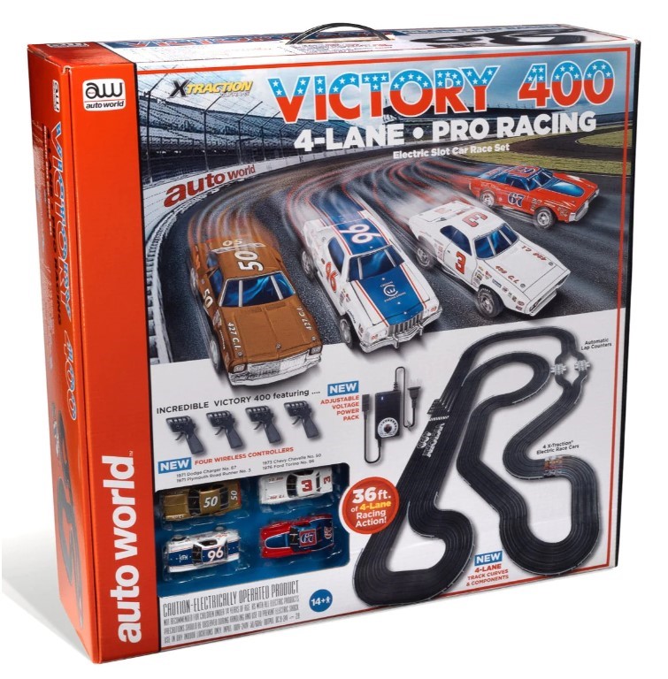 AUTOWORLD 36' VICTORY 400, 4 VOIES, ÉCHELLE HO PasseTemps 3000